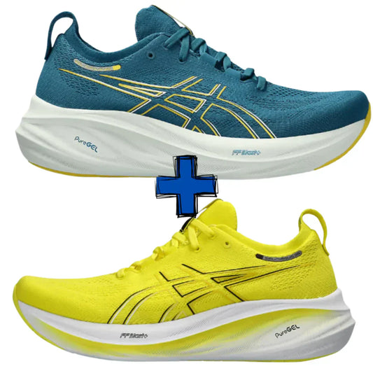 COMBO AVEC BASKETS Asics Gel-Cumulus 26 et Asics Gel-Nimbus 26