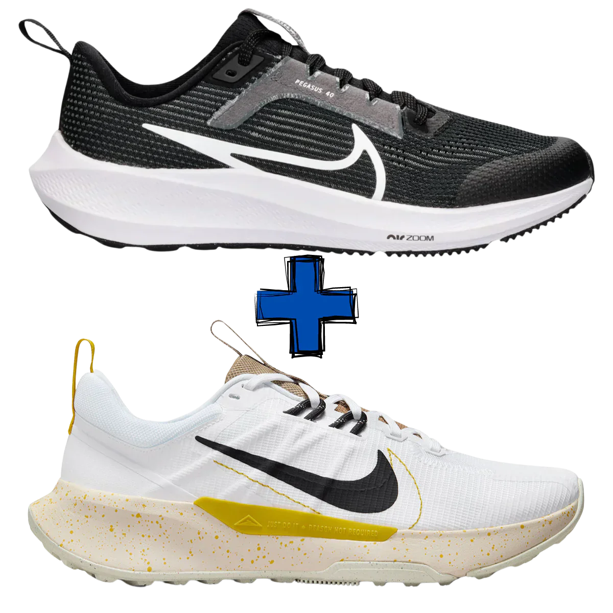 COMBO AVEC BASKETS Nike Juniper Trail 2 et Nike Pegasus 40