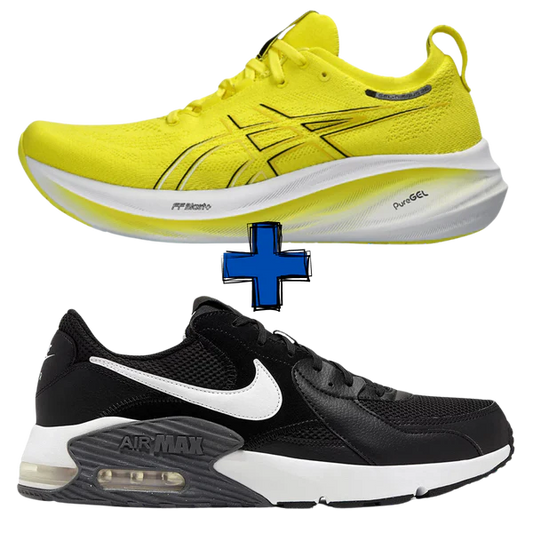 COMBO AVEC BASKETS Nike Air Max Excee + Asics Gel-Nimbus 26