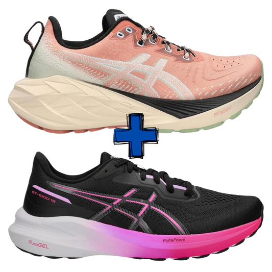 COMBO AVEC BASKETS ASICS GT-1000 13 + ASICS Novablast 4 TR femme